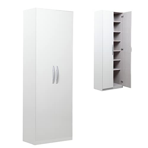 Kingshouse Ropero Multiusos 2 Puertas Color Blanco, Clóset para Casa, Recámara y Hogar,...