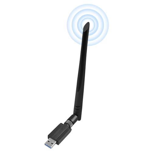 Yostyle Adaptador WiFi USB,Antena WiFi para PC AC 1200Mbps de Doble Banda 5dBi Antena de Alta...