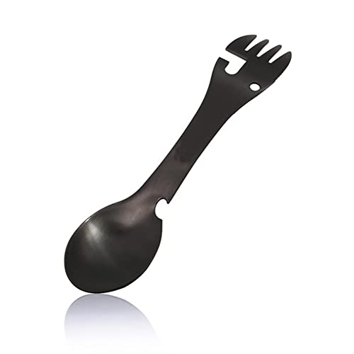 Outdoor Spork Multitool, 5 En 1 Portátil Multifunción Cuchara Tenedor Botella Abrelatas Diente de...