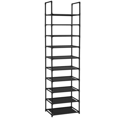 Estante Zapatero, Estante para Zapatos de 10 Niveles, Diseño Bricolaje, Ahorro de Espacio, para...