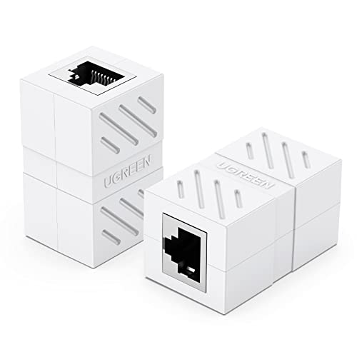 Ugreen Adaptador RJ45 para cable de Red Ethernet Cat6 RJ45 Acoplador gigabit hembra a hembra (2...