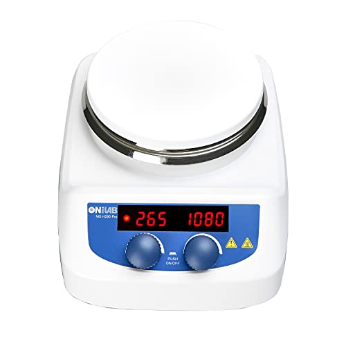 ONiLAB - Agitador magnético digital LED de 5 pulgadas con placa de laboratorio recubierta de...