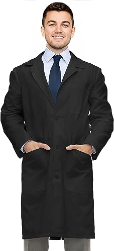 NY Threads Padre 1 Abrigo de laboratorio profesional para hombre, manga completa, mezcla de...