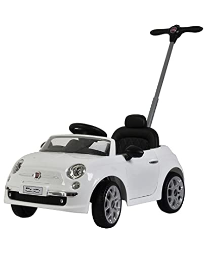 Best Ride On Cars Fiat 500 - Coche de Empuje (94 x 48 x 30 cm), Color Blanco
