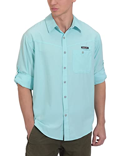 Little Donkey Andy - Camisa de protección UV UPF 50 para hombre, transpirable, manga larga, pesca,...