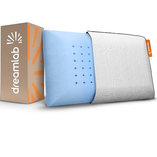 Dreamlab Almohada Blue Gel Pillow | Almohada de Memory Foam con Gel y Funda de Bambú|...