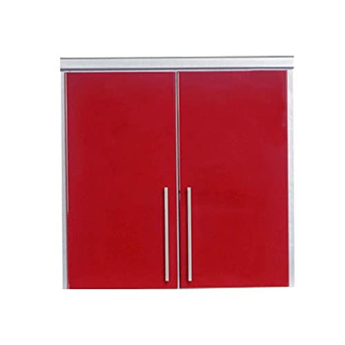 NCM |Juego Alacena Y Modulo de 80cm De Cocina Soma Color Roja Elaborada En Madera de Pino-Entrega...