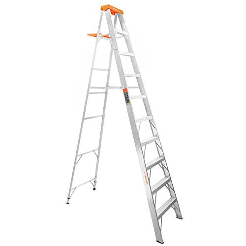 Truper EST-29, Escalera tipo tijera, 9 peldaños, tipo II, 102 kg, con bandeja