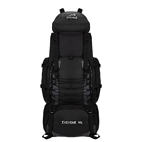 Meryado Hiking Backpack,Mochila de senderismo ligera impermeable de 90 l con cubierta de lluvia, 90...