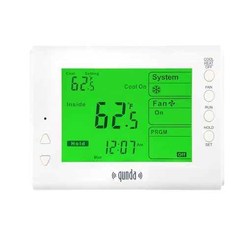 Termostato universal con WiFi programable todos los días de 6.8 pies cuadrados, retroiluminación...