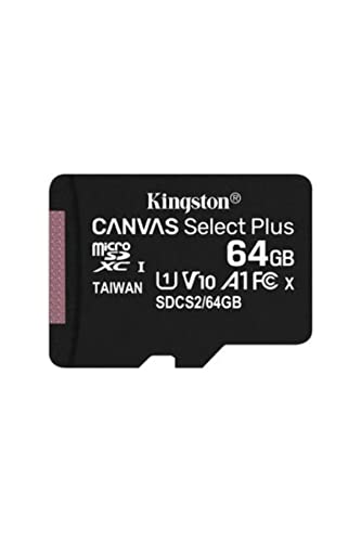 Kingston MicroSDXC Select Plus 64GB (Con Adaptador a SD) Clase 10, UHS-I, U1, V10 Lectura: 100MB/s...