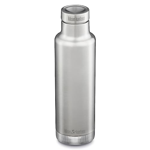 Klean Kanteen Aislamiento para verter a través de 25 onzas, acero inoxidable cepillado