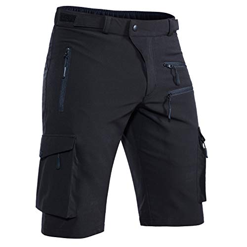 Hiauspor Pantalones Cortos de Ciclismo de montaña para Hombre, de Secado rápido, con Bolsillos con...