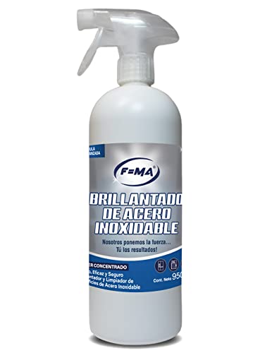 F=MA Abrillantador Y Limpiador De Acero Inoxidable (Cromo, Porcenalizadas, Formica) (950 MLS)