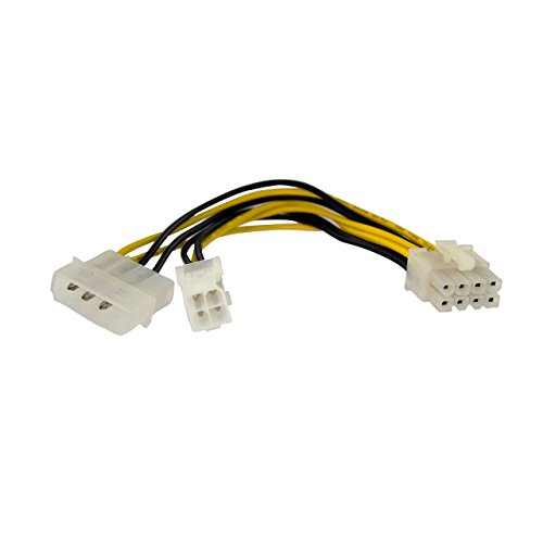 StarTech EPS48ADAP Cable Adaptador de Fuente de Poder Alimentación CPU Interno 4 Pines a 8 Pines...