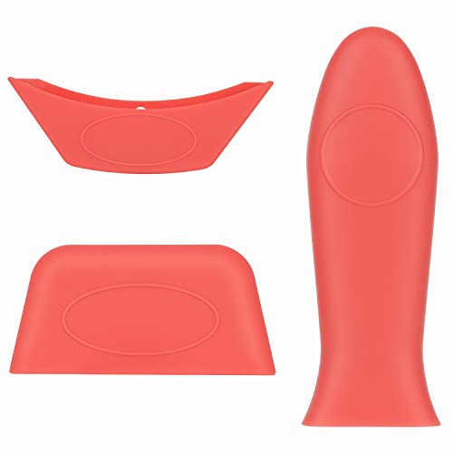 Emoly - Soporte de silicona para sartenes de metal, 3 unidades para ollas de goma resistente al...