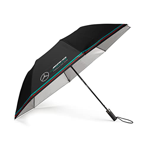 Mercedes AMG Petronas Formula One Team - Producto oficial de fórmula 1 - Paraguas compacto - Negro...