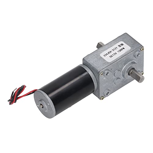 Motor de reducción de velocidad, motorreductor de doble eje con carcasa de aluminio DC 12V Bajo...