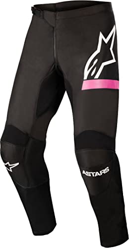 Alpinestars Fluid Stella - Pantalones de motocross (negro/rosa fluo, 28)