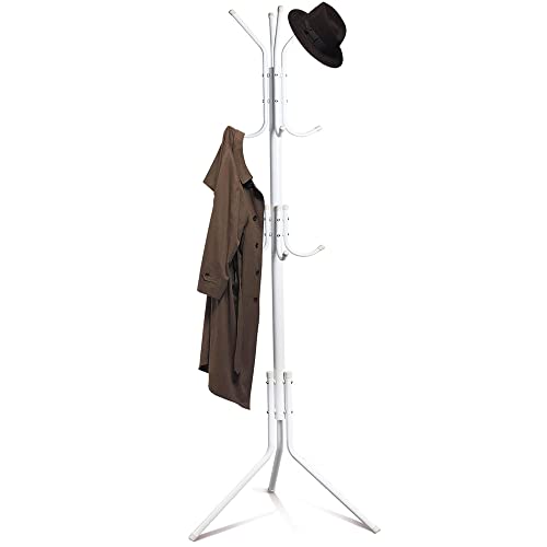 LETTURE Perchero de Pie, 175 Cm Estante de Ropa, Perchero para Abrigos con 12 Ganchos, Perchero de...