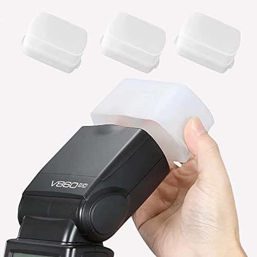 Difusor de luz de rebote para cámara [Paquete de 3] para accesorios de fotografía de speedlight...