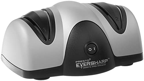 Presto 08800 EverSharp Afilador de cuchillos eléctrico, 2 etapas, negro