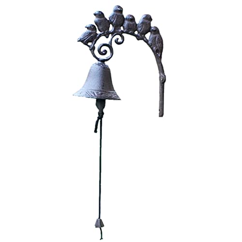 Campana de Hierro Fundido para Timbre Campana De Cena De Hierro Forjado, A Prueba De La Intemperie...