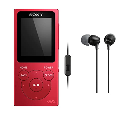Sony NW-E394 - Reproductor de audio Walkman de 8 GB (rojo) con Sony MDREX15AP Fashion Color EX...