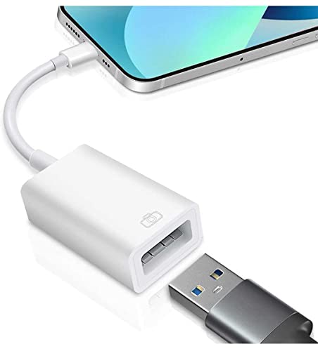 Koyosa [Versión Mejorada 2022 Adaptador Lightning a USB 3.0 OTG iPhone Adaptador de Cámara USB...