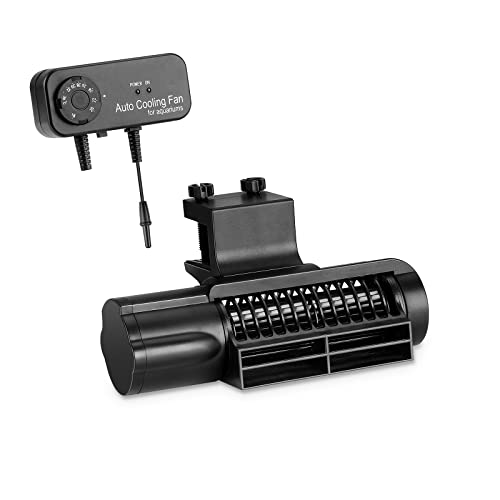 JEREPOND Ventilador de refrigeración para acuario de 12 V CC con perilla de ajuste, ventilador de...