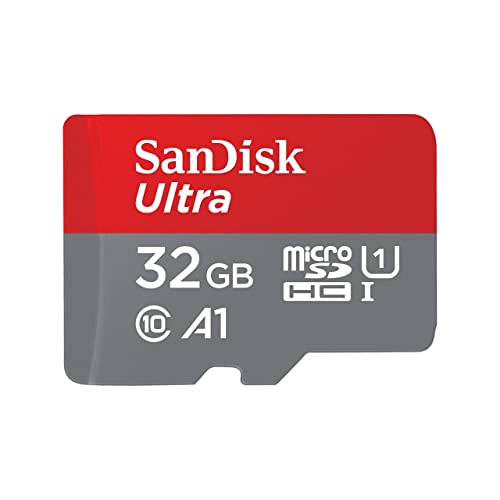 SanDisk Ultra Tarjeta de Memoria microSD con Adaptador SD, 32GB, C10, A1, SDSQUA4-032G-GN6MA