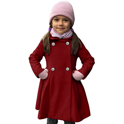 Abrigos de lana para bebés y niñas, a prueba de viento, con botones cálidos, gruesos, ropa de...