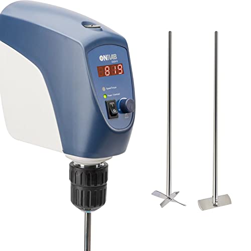 ONiLAB Agitador eléctrico de arriba, mezclador digital LED con varilla de agitación, 20 L, 10000...