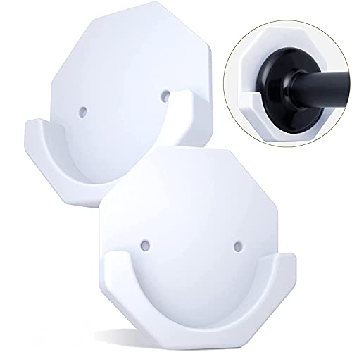 2 Piezas Soporte de Barra de cortina de ducha Cortineros de Baño Soporte de Barra de Cortina Sin...