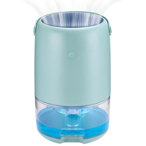 JERZOU Deshumidificador, 1100ml deshumidificador silencioso, 2 modos y apagado automático, con luz...