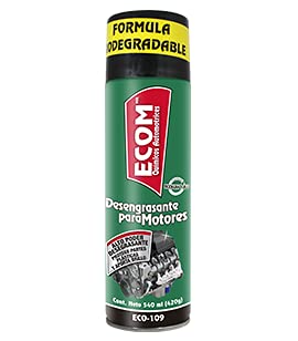 DESENGRASANTE PARA MOTORES ECOM 540 ML QUÍMICOS AUTOMOTRICES