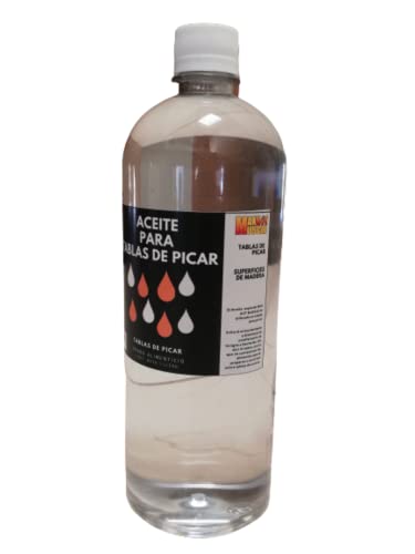 Aceite mineral para tablas de cortar y bloques de carnicero grado alimenticio, 1 Litro, acero...