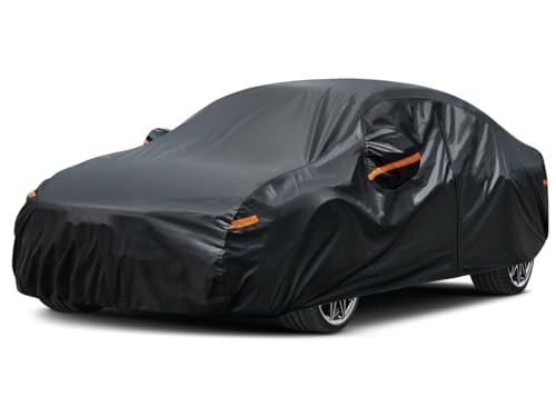 kayme Funda para Auto, Cubre Coches Exterior Impermeable Transpirable Anti-UV Antipolvo de 7 Capas,...