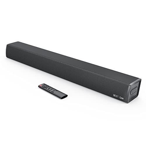 BESTISAN - Barra de sonido para TV, Bluetooth 5.1 con cable e inalámbrico para televisión, cine en...