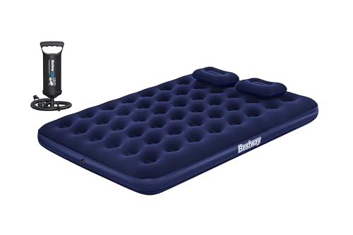 BESTWAY COLCHON INFLABLE CON ALMOHADAS / INCLUYE BOMBA DIMENSIONES 2.03 m x 1.52 m x 22 cm