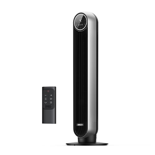 Dreo - Ventilador de torre para recámara, ventilador de refrigeración silencioso de velocidad de...