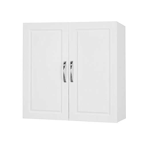 SoBuy FRG231-W Armario Auxiliar Multiusos de Pared, Armario para Baño, Gabinete de Pared para...