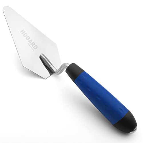HOGARD Premium Paleta Albañil de Punta Redonda de Acero Inoxidable con Mango Ergonómico, Made in...