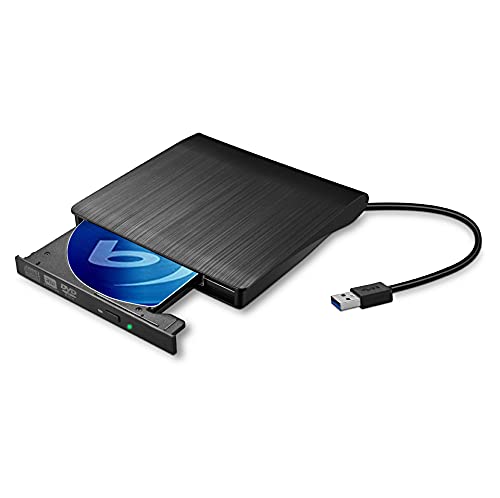 AVEDISTANTE Grabadora CD/DVD Lector de CD Externa Portátil con USB 3.0, Unidad Óptica Externa de...
