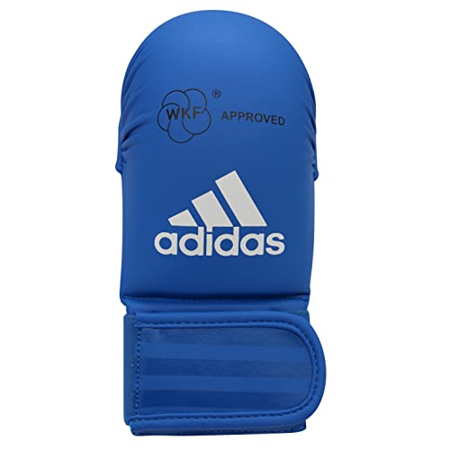 Adidas Guantes de Boxeo sin Pulgar Karate Artes Mariciales para Hombre y Mujer (Azul, S)