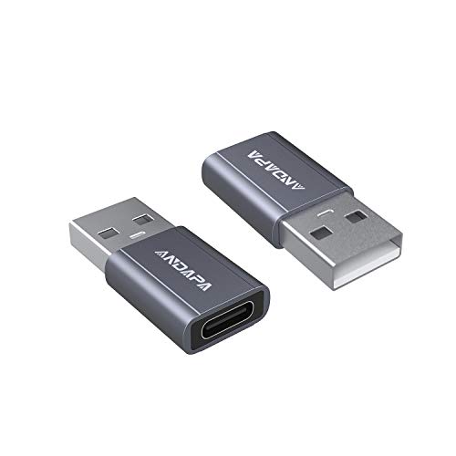 ZONEMIX ANDAPA Adaptador USB c a USB (2 Unidades), Convertidor USB a Tipo c,Compatible con...