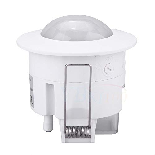 Yosooo AC 110V-240V Interruptor de Sensor infrarrojo PIR montado en el Techo Sensor de luz de...