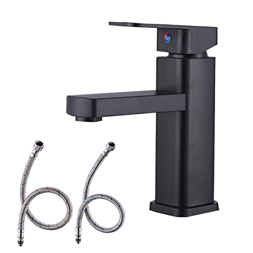 Mezcladora para Lavabo de Baño, Grifo de Baño Cocina Caliente y Frío Ajustable, Grifo Monomando...