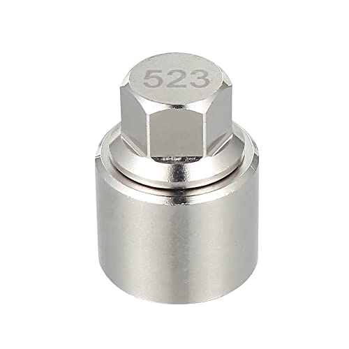 X AUTOHAUX 523 - Llave de bloqueo de rueda de metal para coche, tuerca antirrobo, tuerca de...