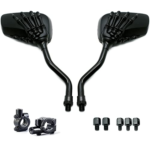 BISHERDER - Espejos universales para ATV, 8 mm, 10 mm, 7/8 pulgadas, abrazadera de montaje en barra...